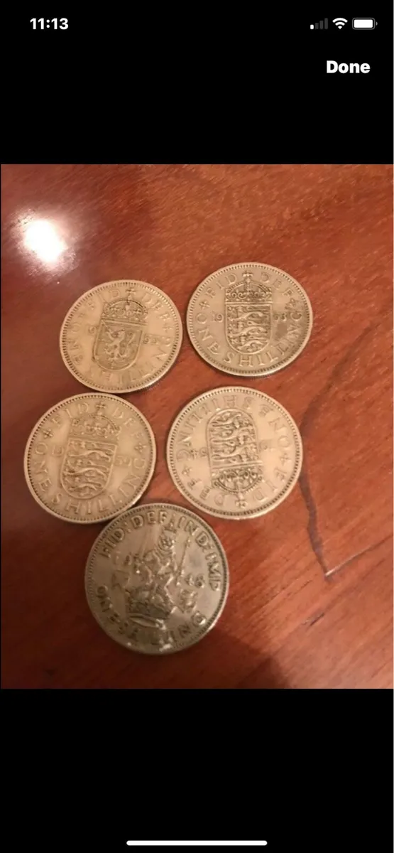Vintage British Shillings - Image 3