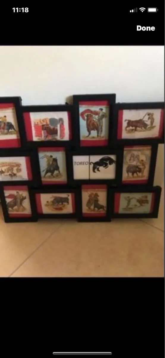 Bullfighting- Original Art on Linen - Image 1
