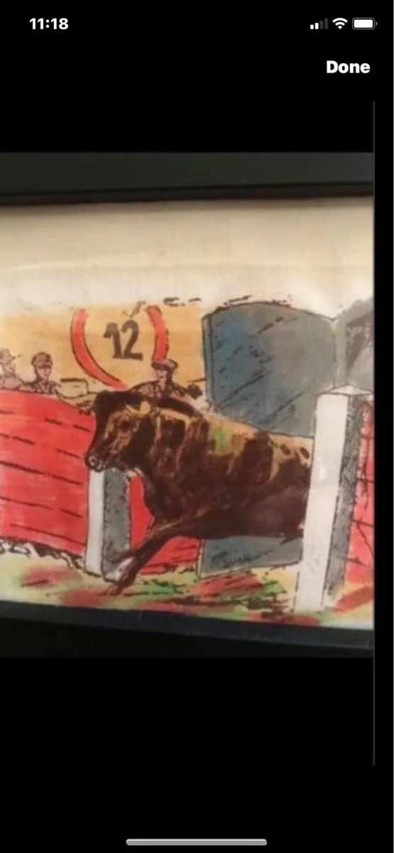 Bullfighting- Original Art on Linen - Image 2