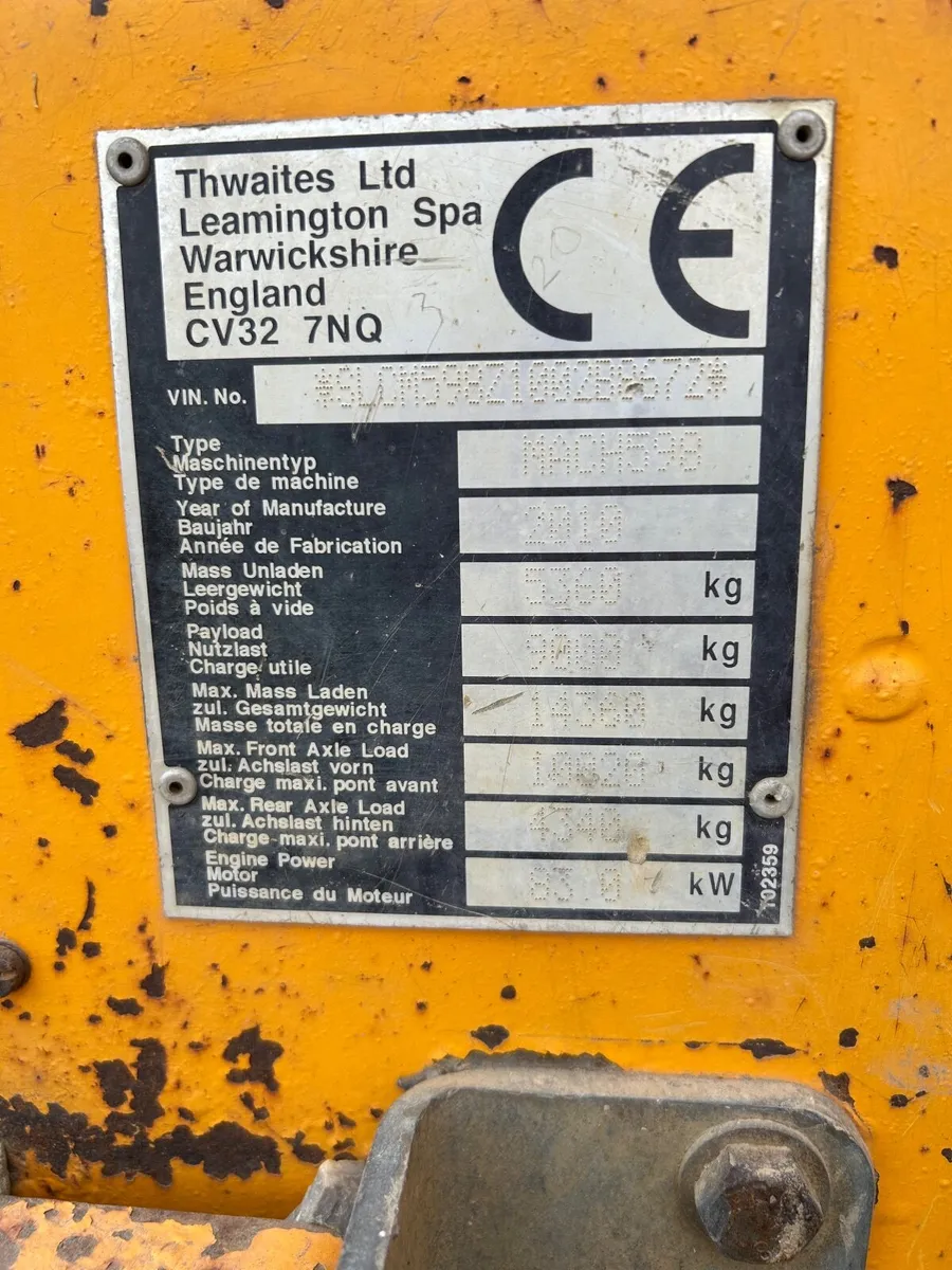 For sale Thwaites 9 ton swivel - Image 4