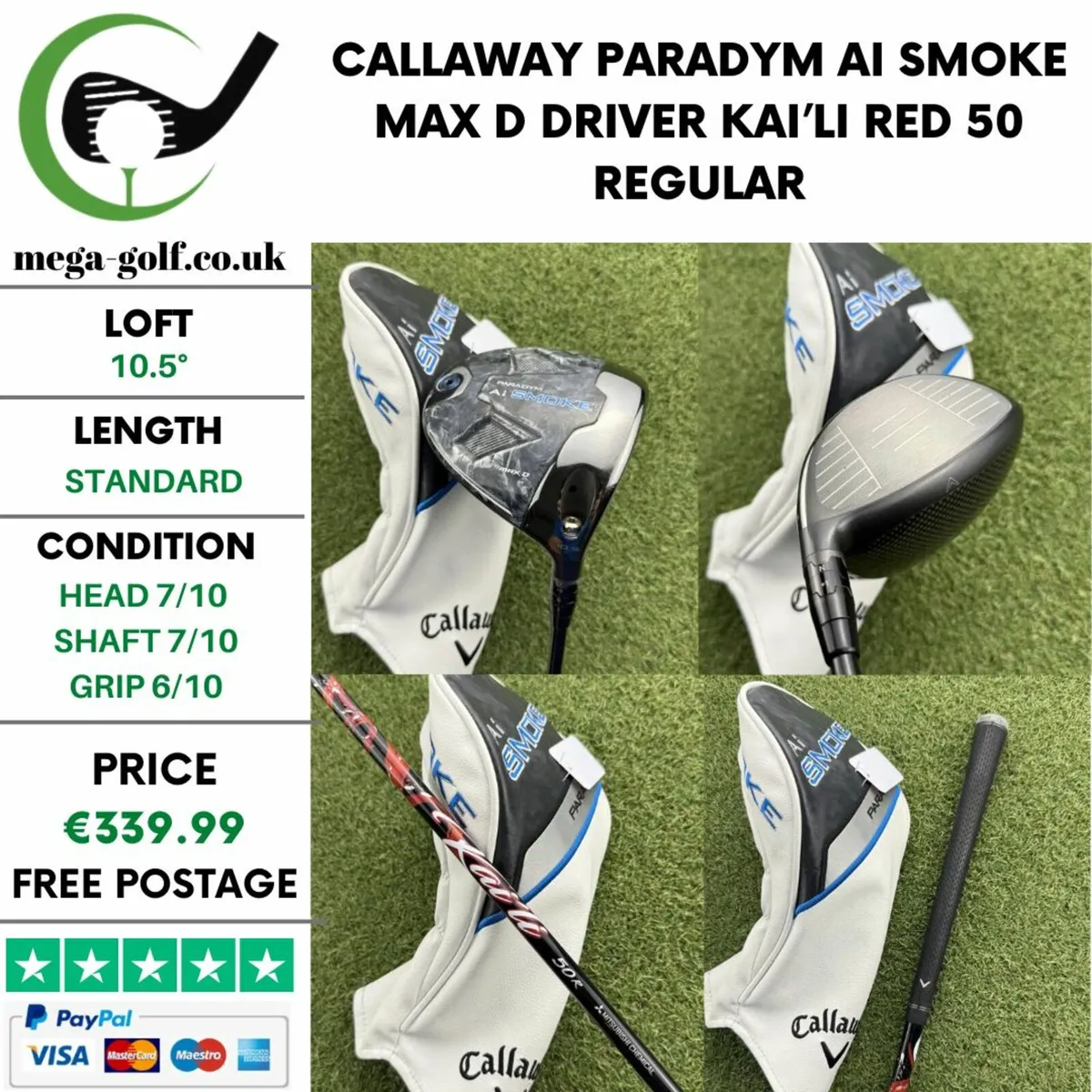 CALLAWAY PARADYM AI SMOKE MAX D DRIVER / 10.5° - Image 1