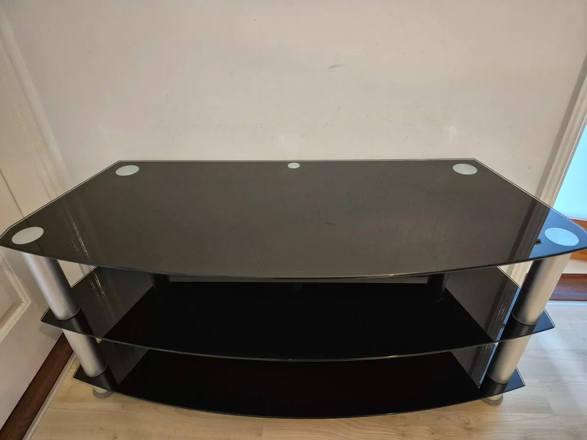 Black glass tv stand - Image 3