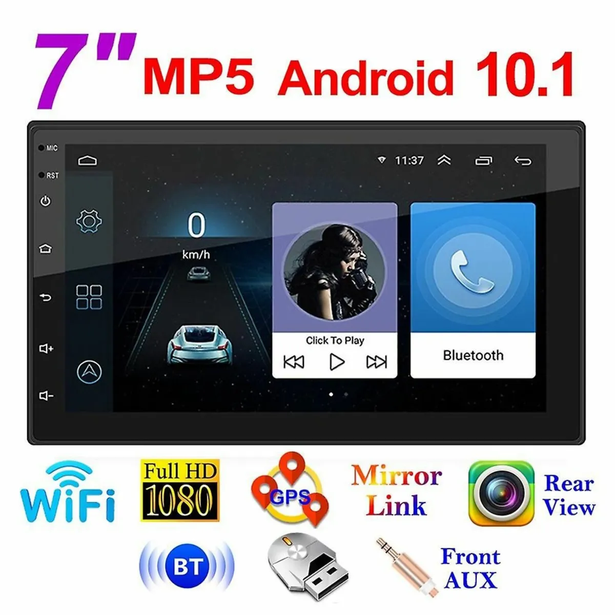 7" Stereo Radio Android Carplay GPS Touch Screen - Image 4