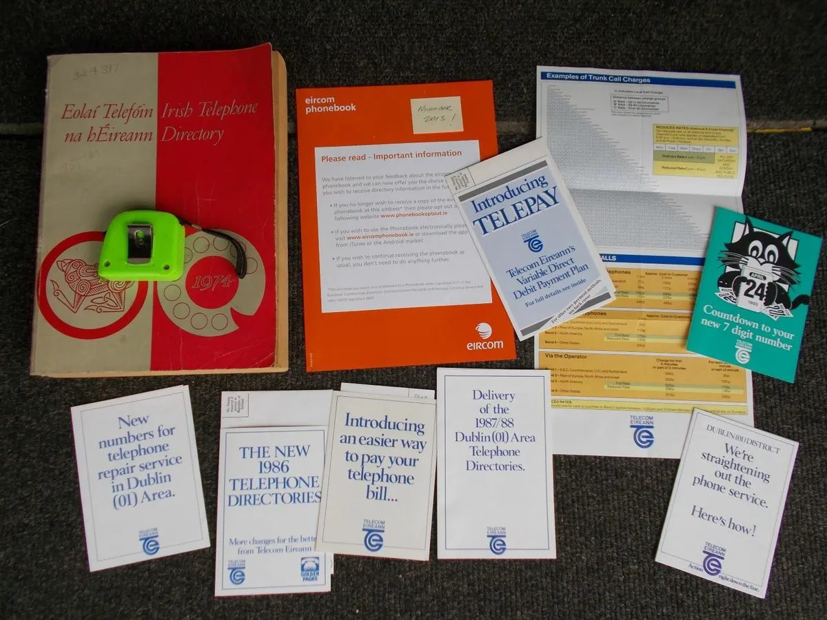 Rare Telephone Phone Book & Telecom Eireann - Image 1