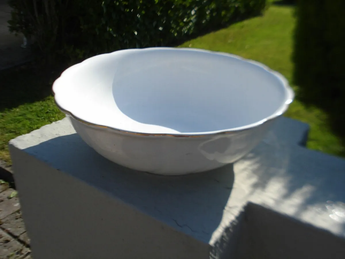 BISHOP STONIER IRONSTONE CHINA  VERY LARGE BOWL. - Image 1