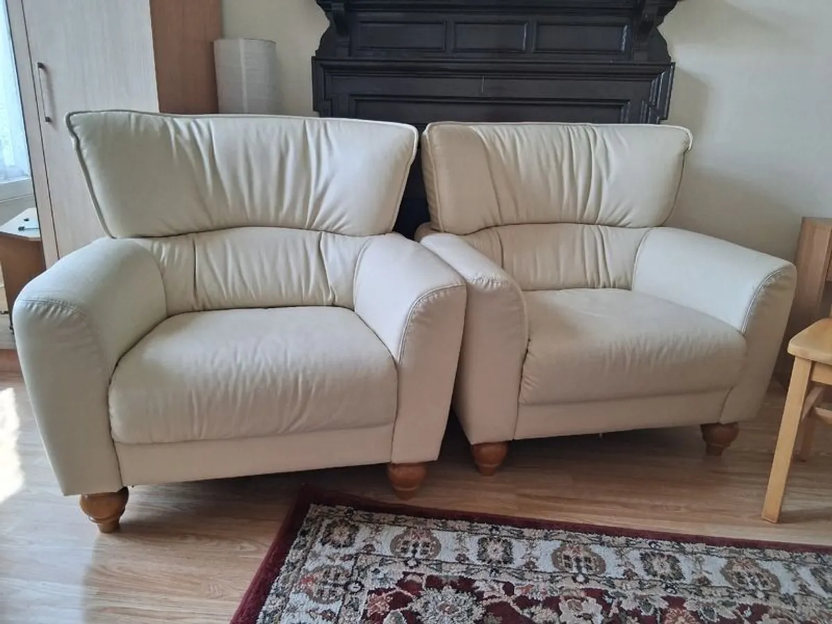 Cream Armchairs - Image 2