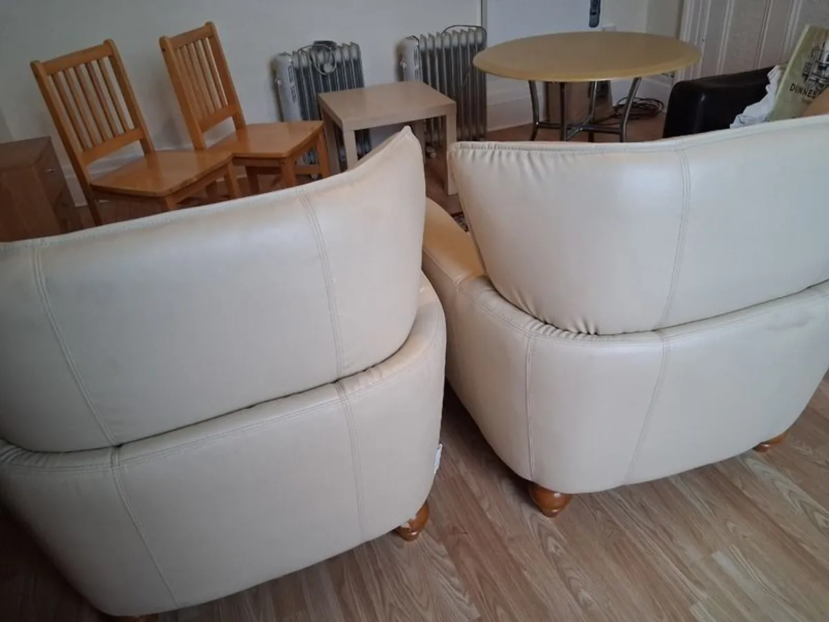 Cream Armchairs - Image 3