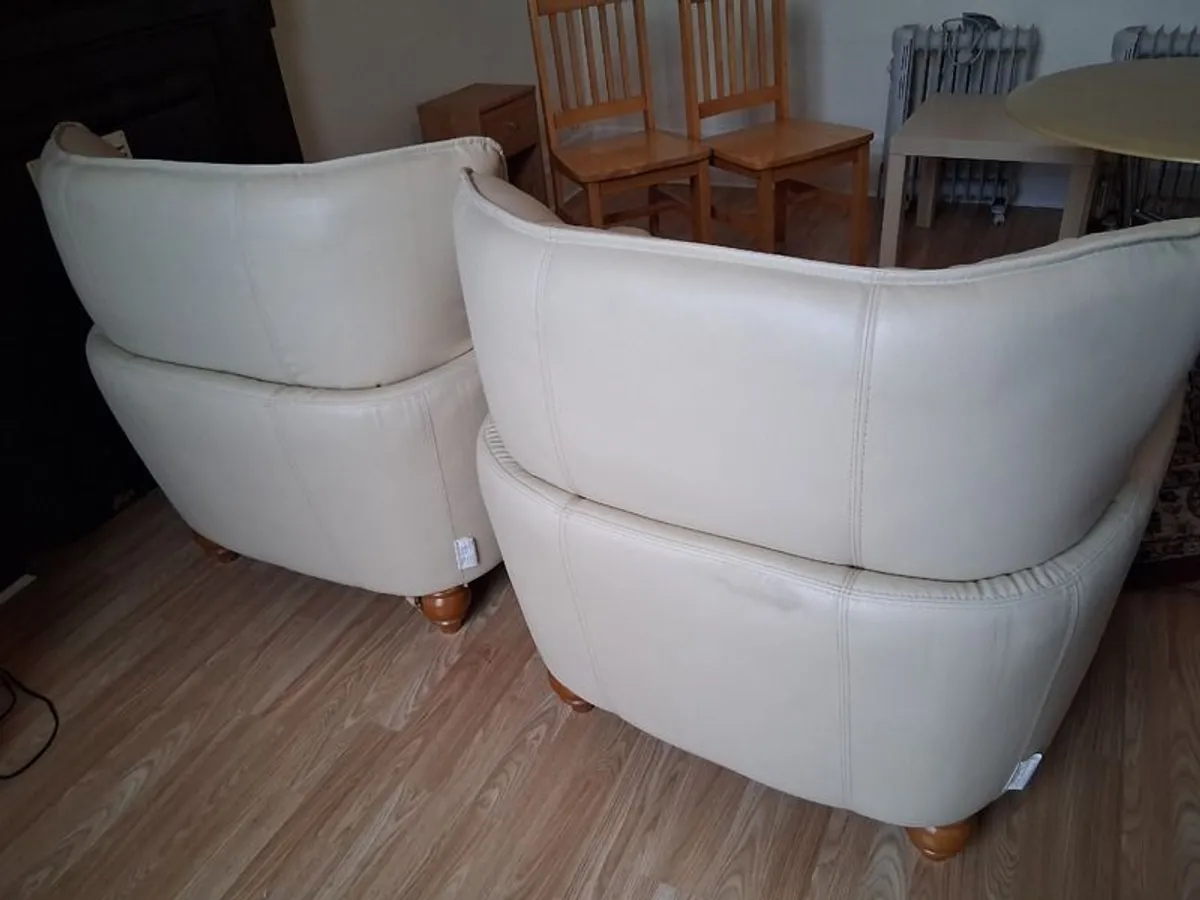 Cream Armchairs - Image 4