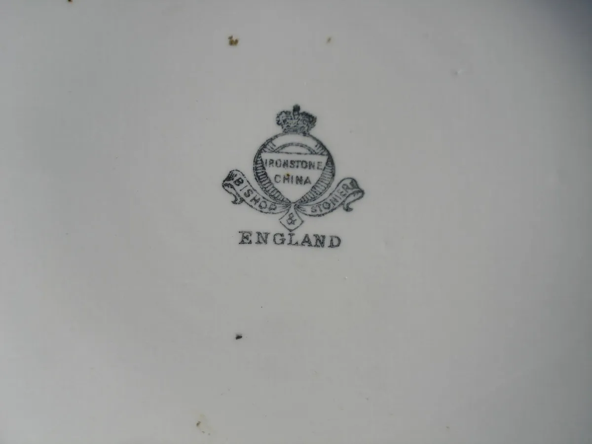 BISHOP STONIER IRONSTONE CHINA  VERY LARGE BOWL. - Image 4
