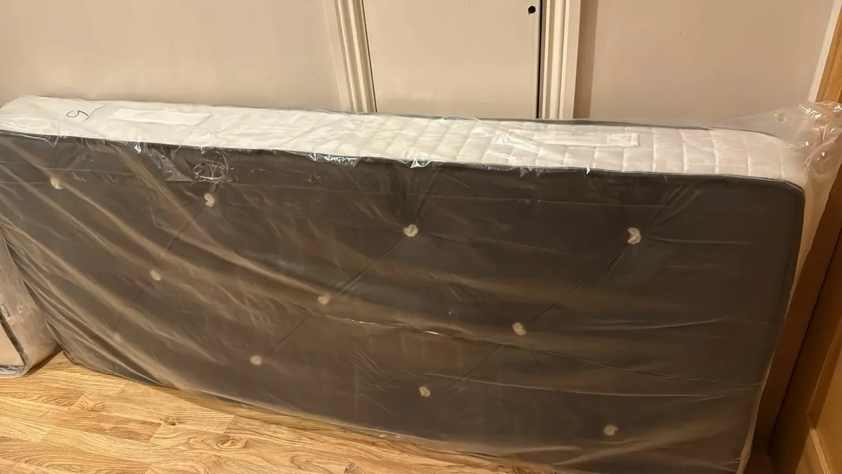 2 New Single Divan Beds + Mattresses - Image 1