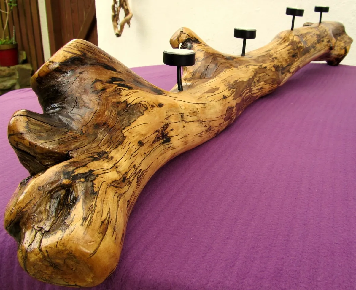 T-Light candle holder made from Solid wood. - Image 4