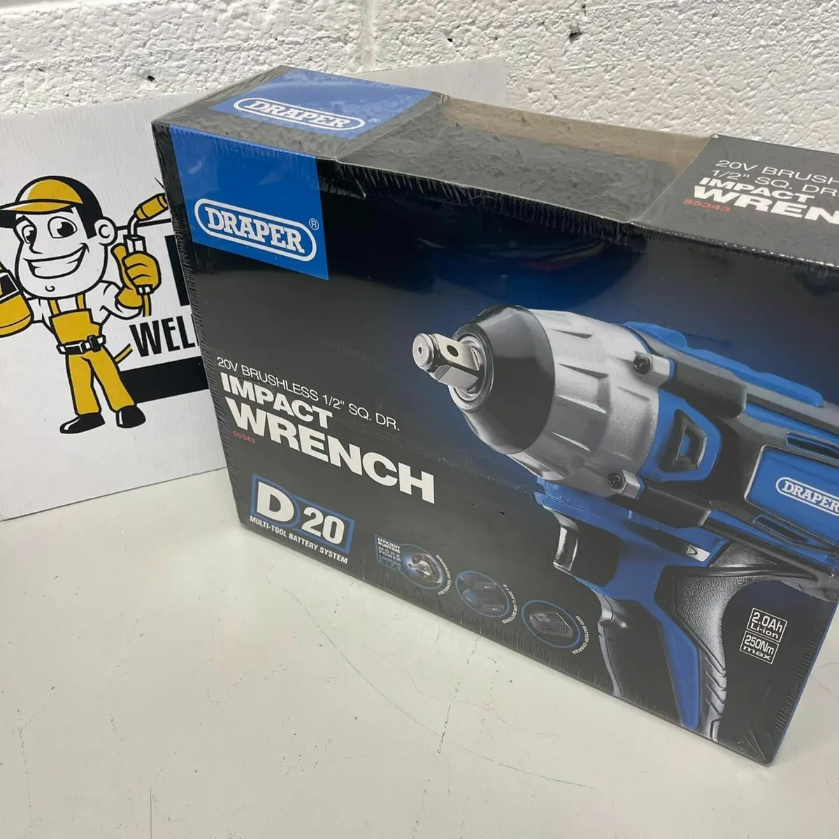 Draper D20 20V Brushless Impact Wrench, 1/2" - Image 4
