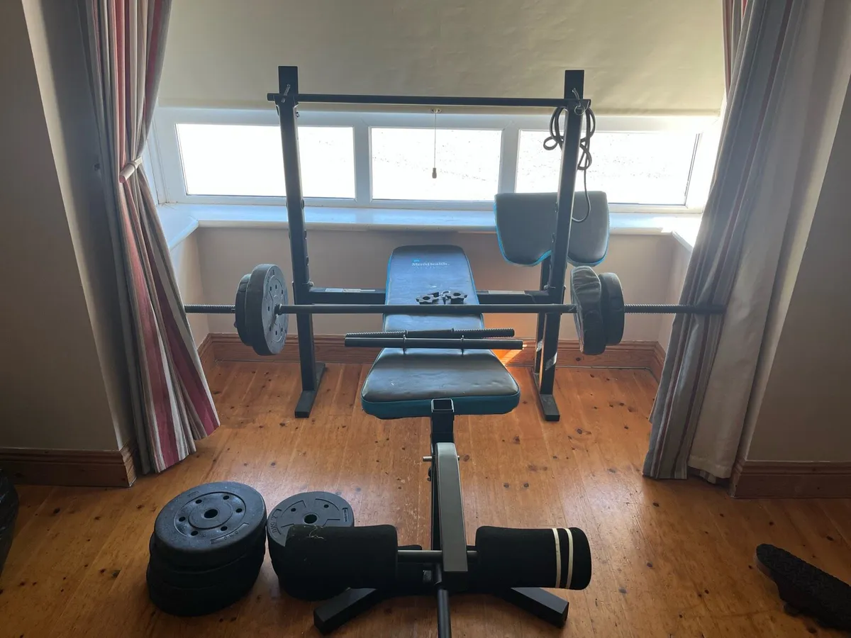 Gym Bench & Weights - Image 1