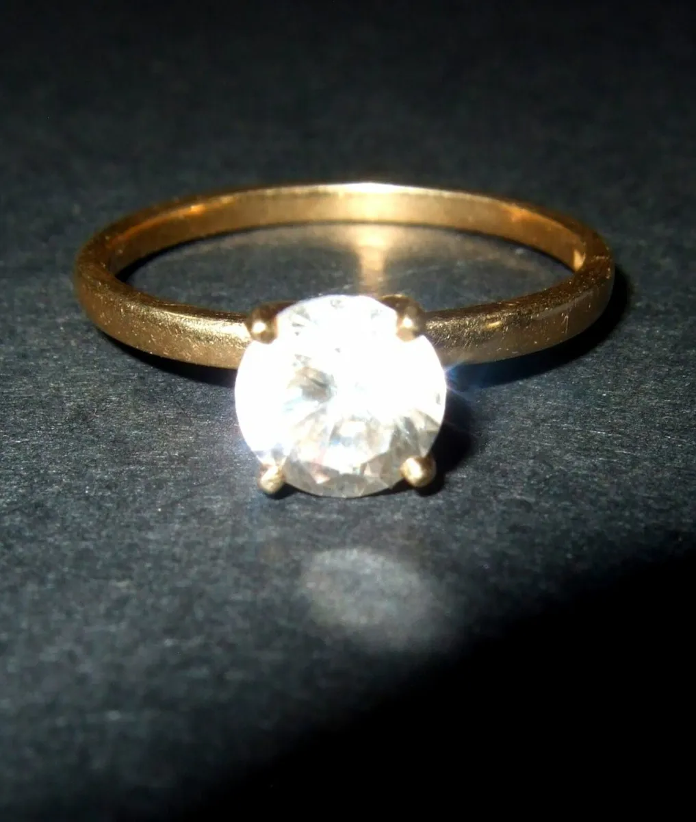 Vintage 14ct Gold Solitaire - Image 4