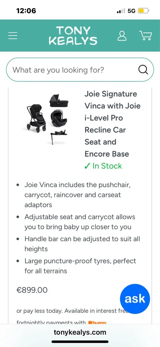 Joie pushchair 3 in 1 - Image 1