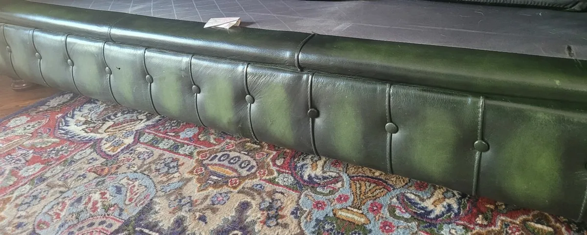 Green Leather Chesterfield Sofa - Image 3