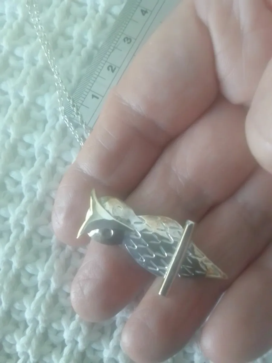 STERLING SILVER KIERAN CUNNINGHAM OWL PENDANT - Image 3