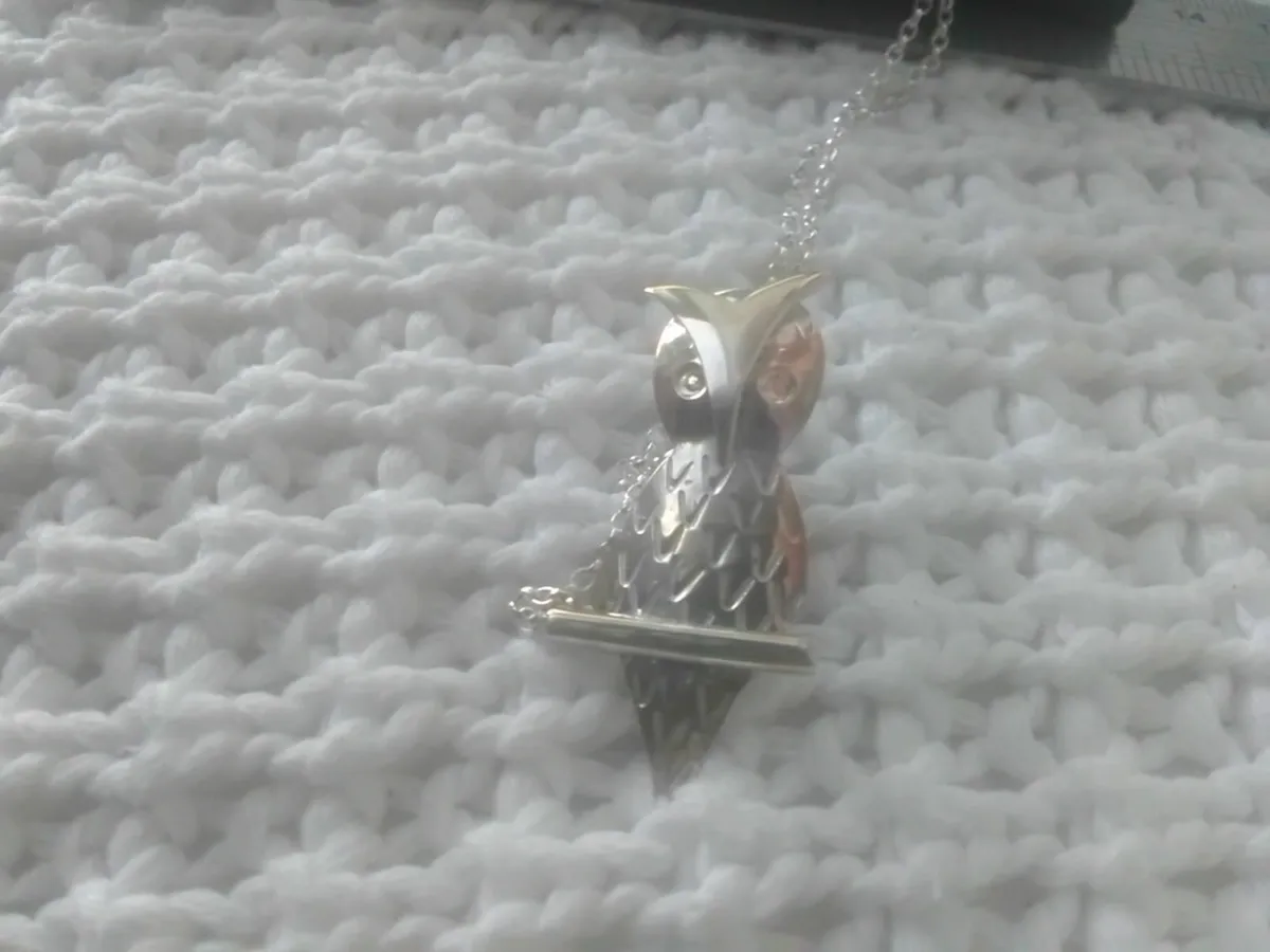 STERLING SILVER KIERAN CUNNINGHAM OWL PENDANT - Image 2