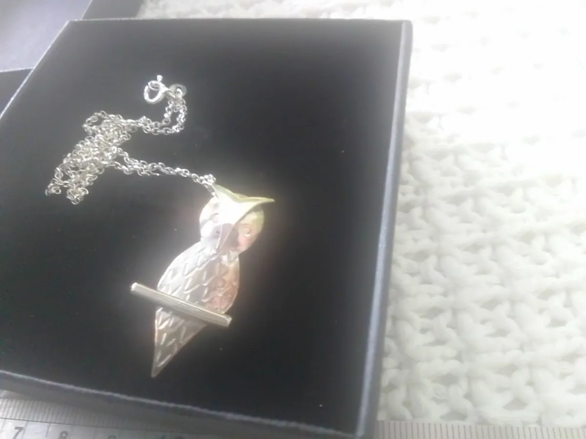 STERLING SILVER KIERAN CUNNINGHAM OWL PENDANT - Image 1