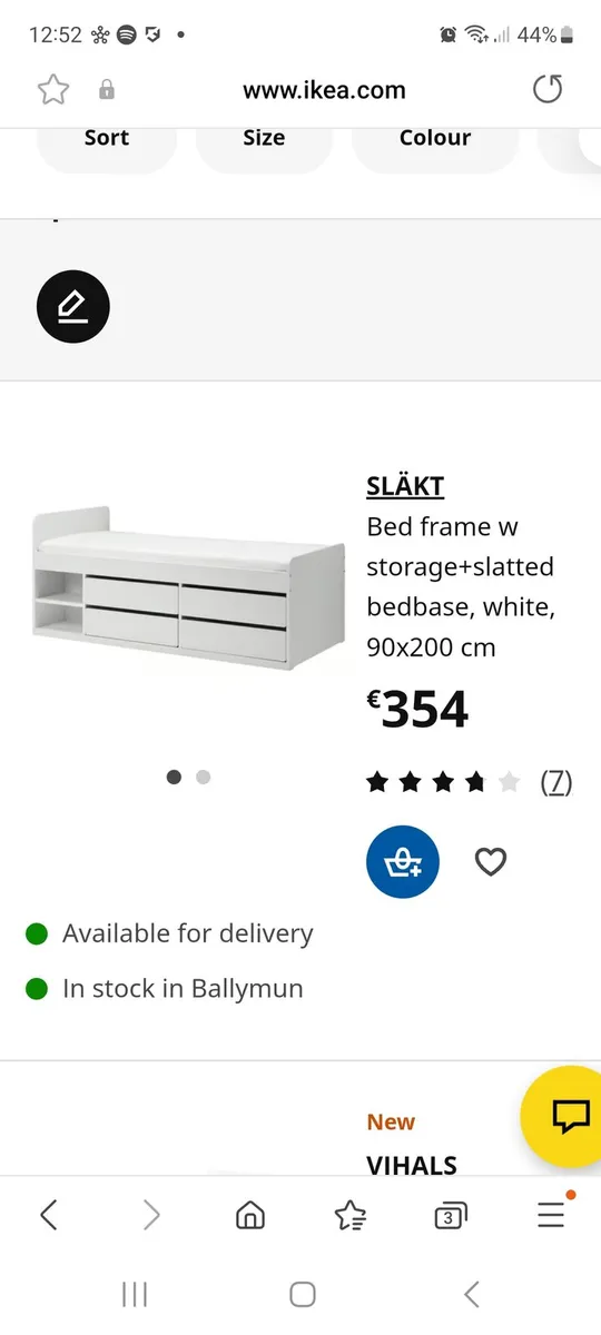 2 x Slakt ikea beds single - Image 2