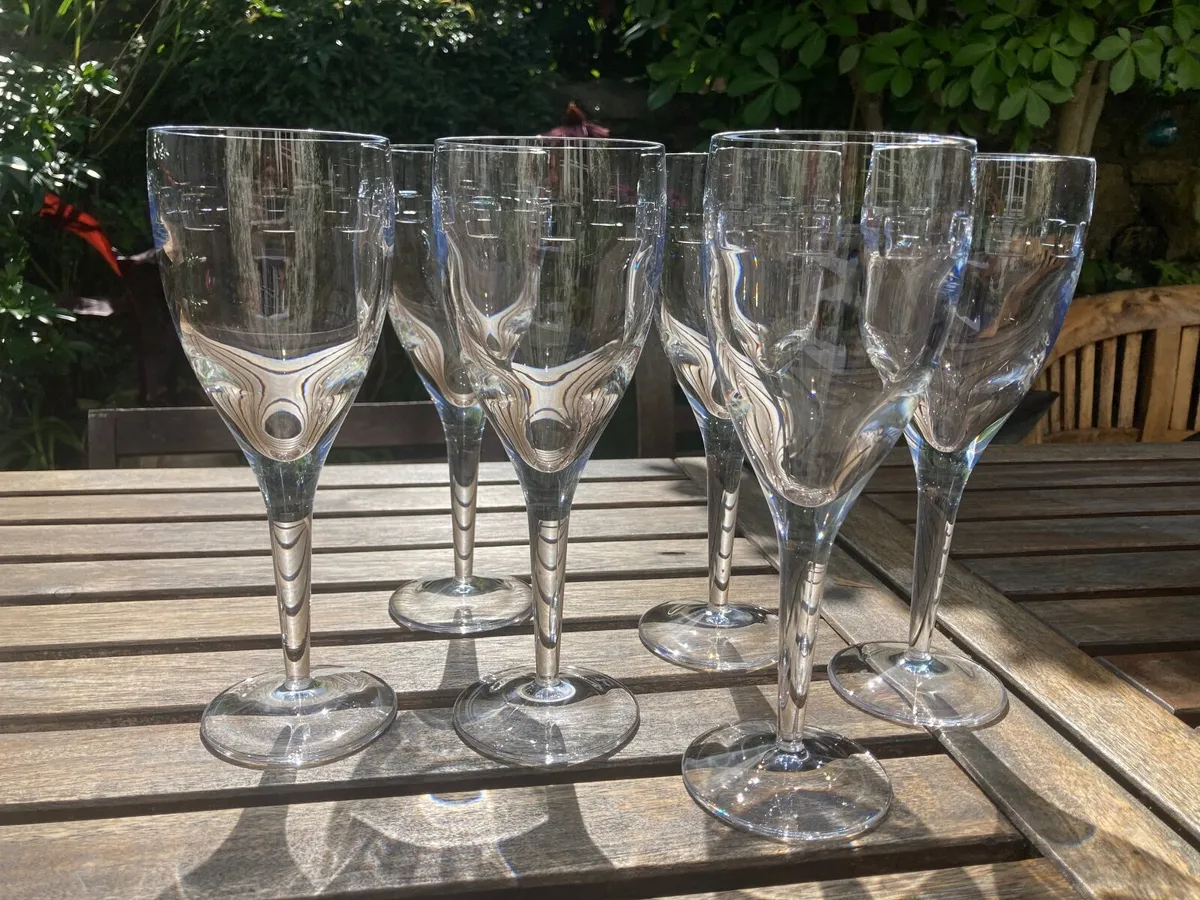 John Rocha  “Geo” red wine glasses - set of 6 - Image 2