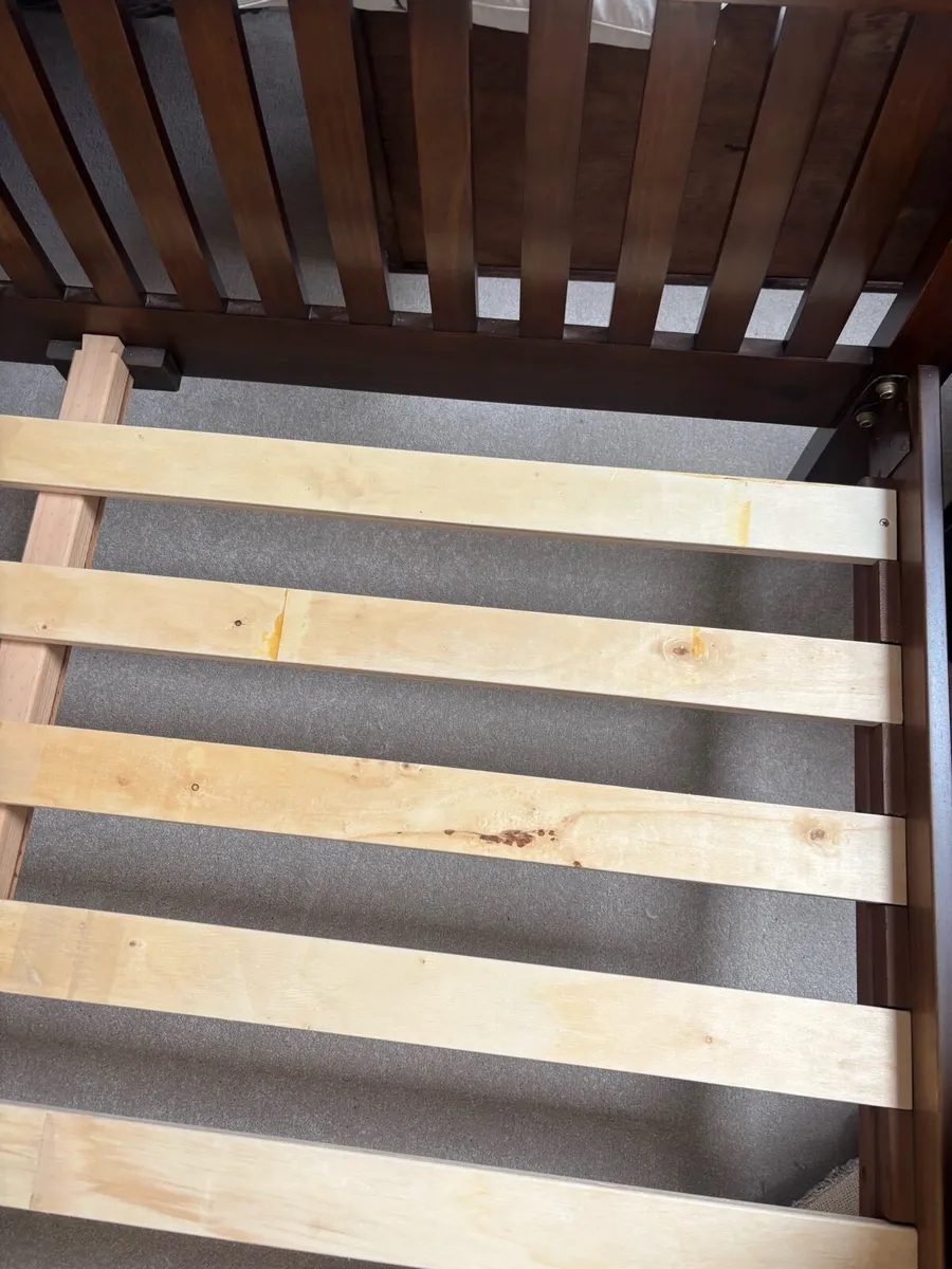 Walnut king size bed frame - Image 3