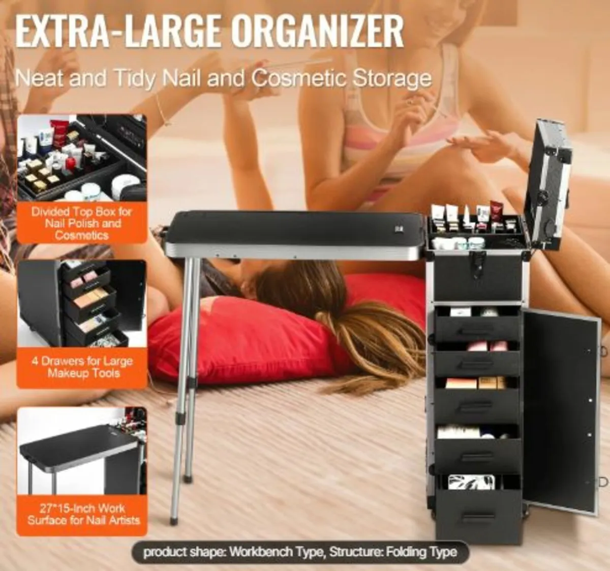 Professional Makeup Train Case Aluminum Cosmetic - Image 2