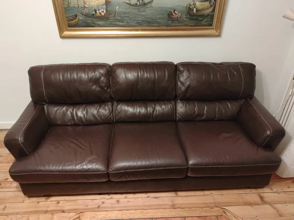 Large leather Sofas - Image 1