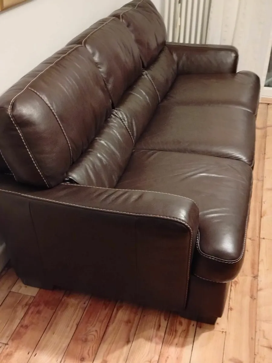Large leather Sofas - Image 3