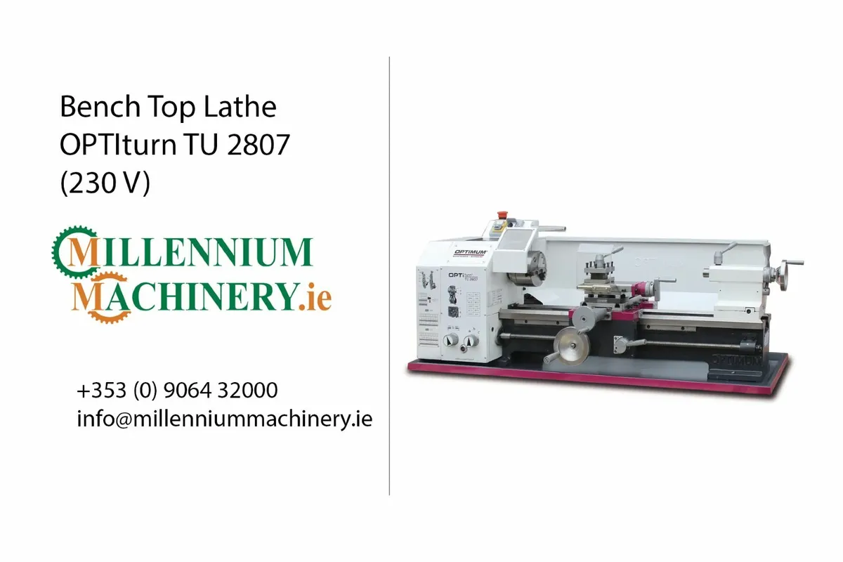Bench Top Lathe - OPTIturn TU 2807 (230 V)