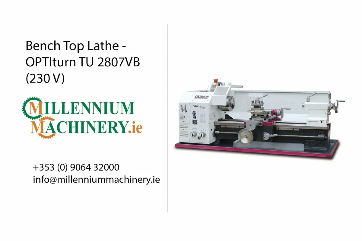 Bench Top Lathe - OPTIturn TU 2807VB (230 V)