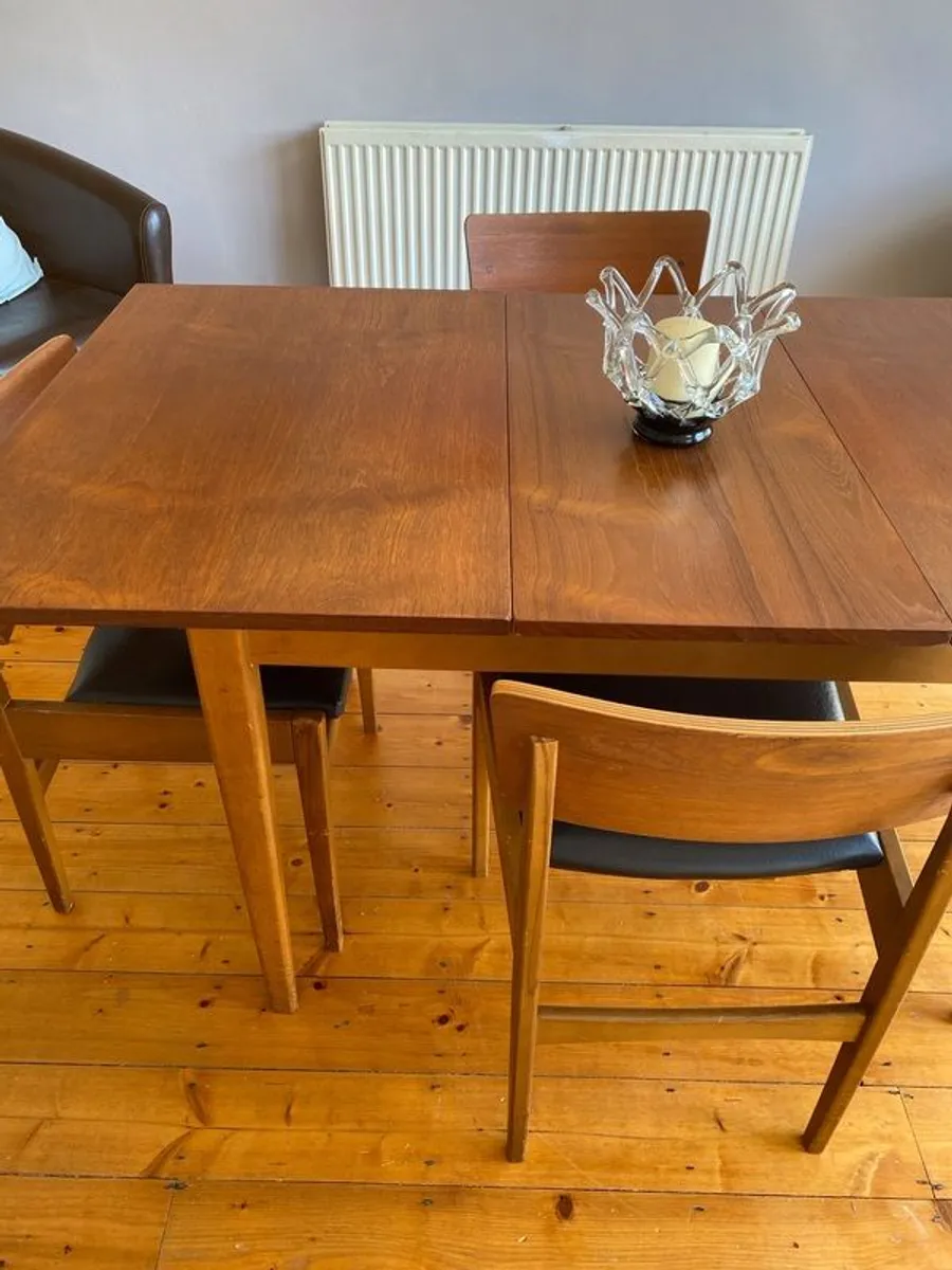 Mid Century Dining Table and Chairs - Image 1