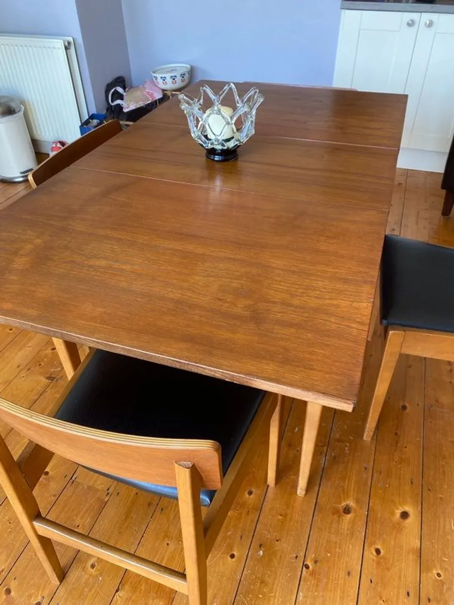 Mid Century Dining Table and Chairs - Image 2