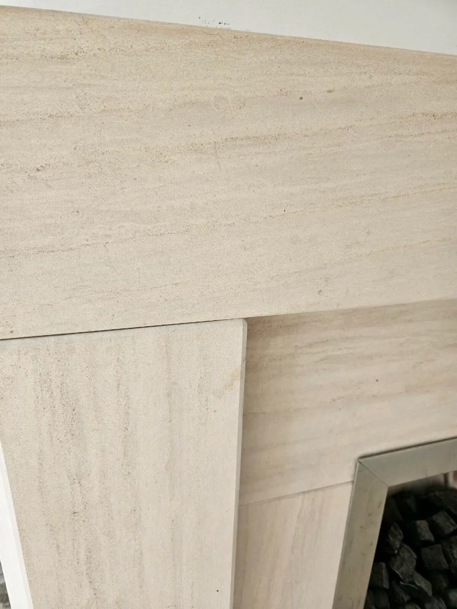 Stone fireplace with gas insert - Image 4