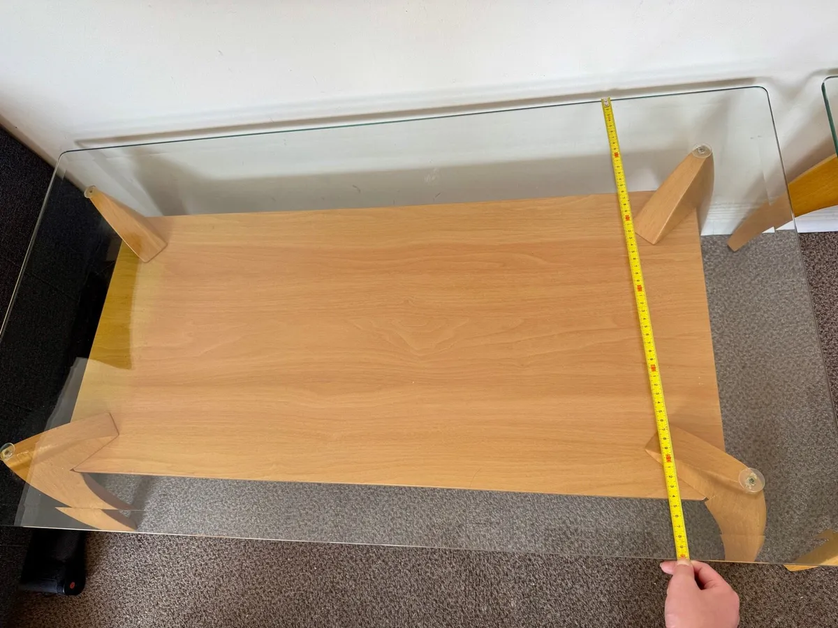 Glass Coffee Table and TV Stand Set - Image 2