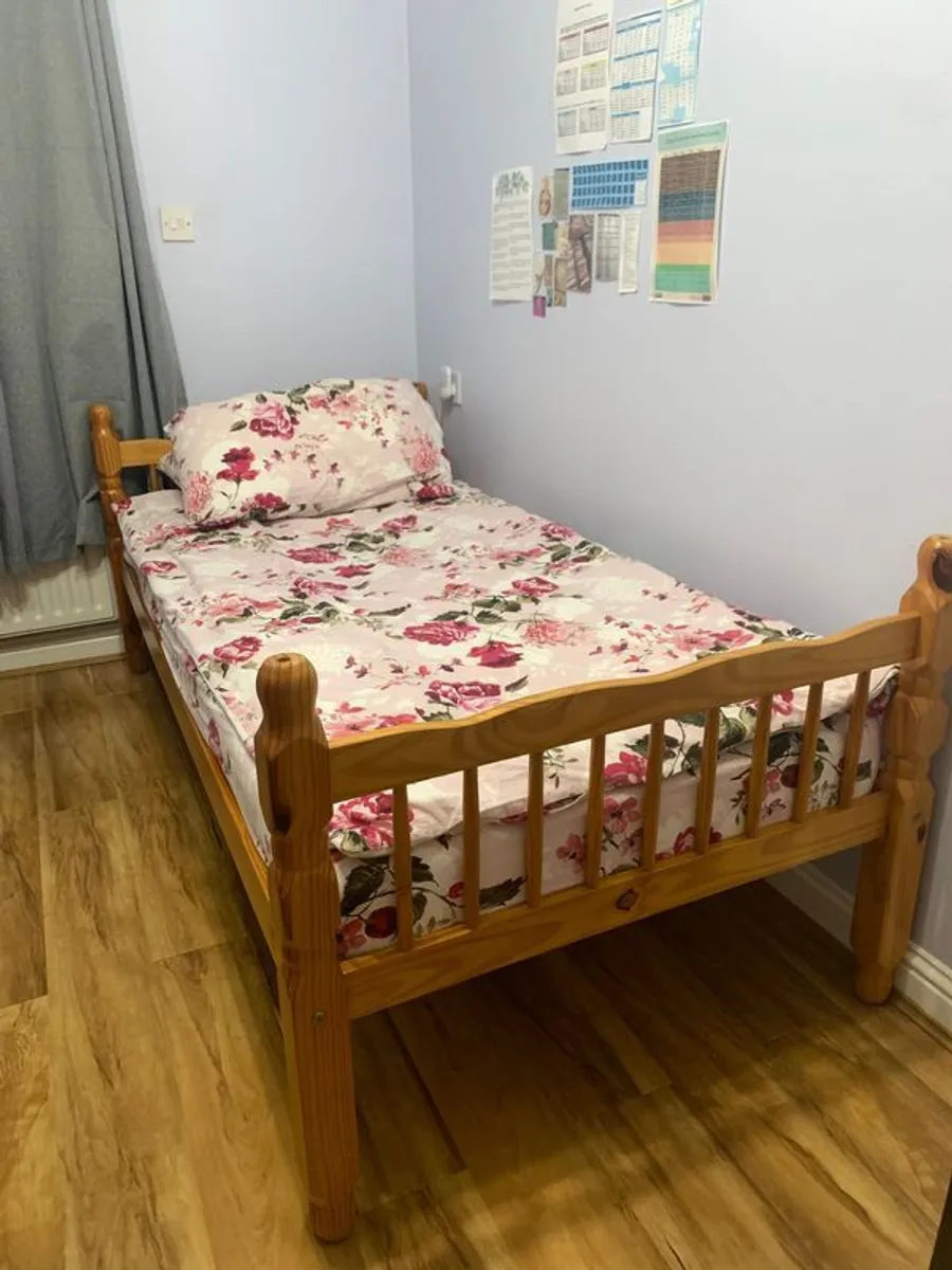 3ft Bed Frame with new Mattress - Image 1
