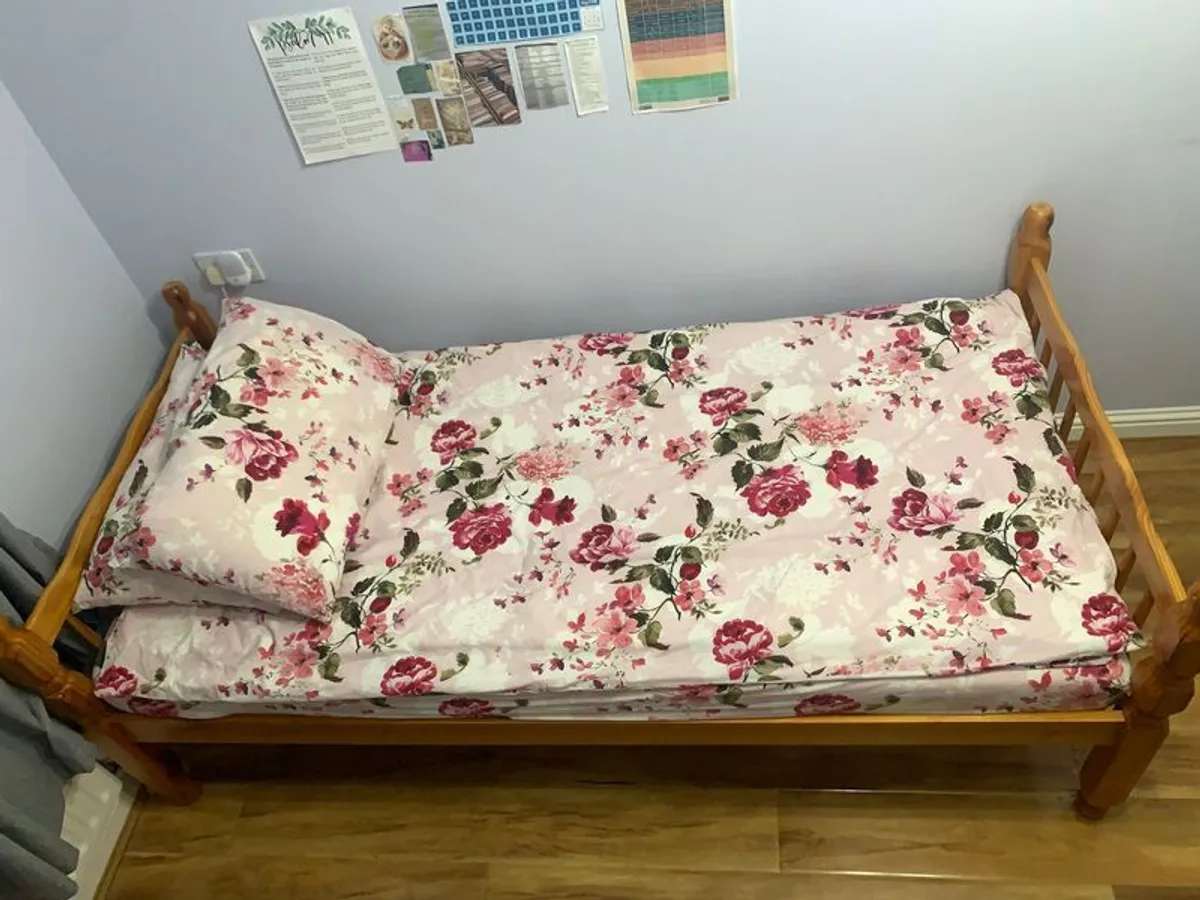 3ft Bed Frame with new Mattress - Image 2