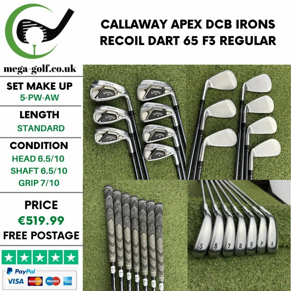 CALLAWAY APEX DCB IRONS / 5-PW-AW / REGULAR - Image 1