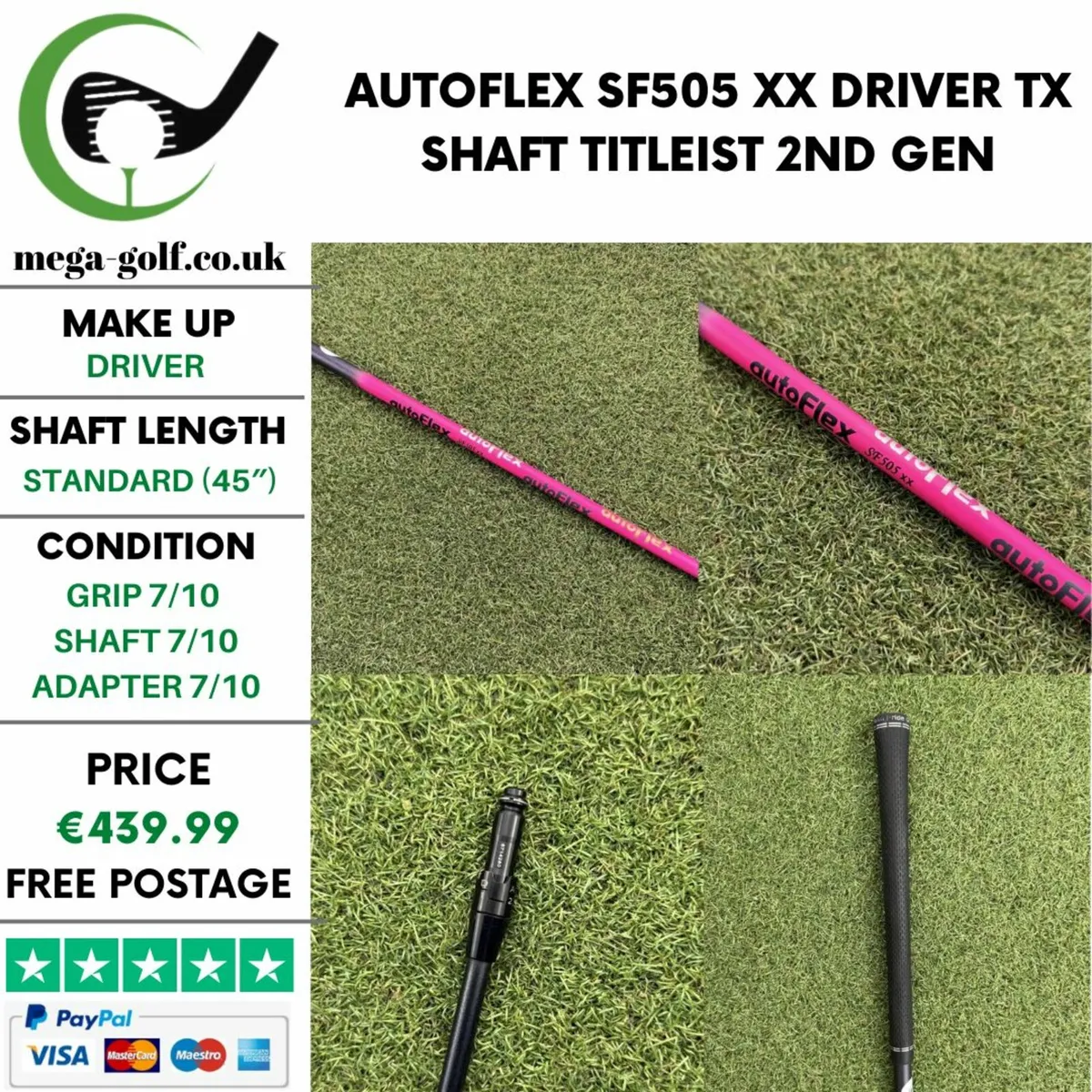 AUTOFLEX SF505 XX DRIVER TX SHAFT / TITLEIST - Image 1