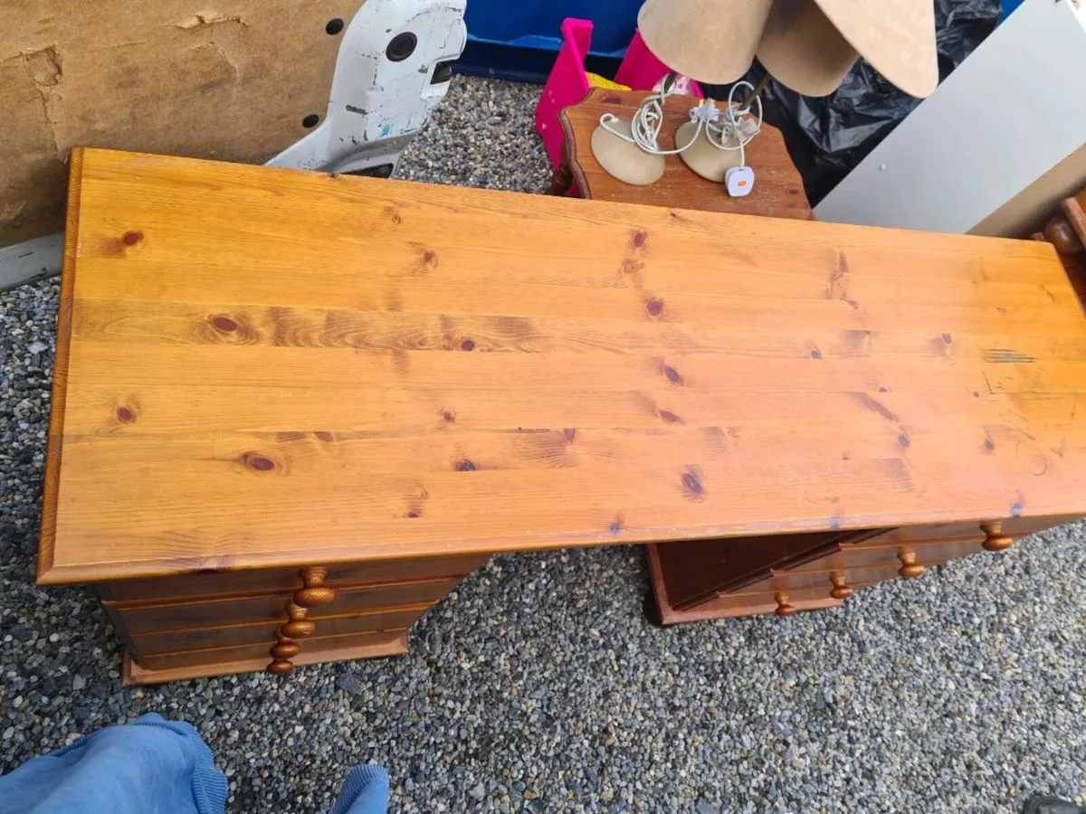 Solid pine vanity table - Image 4