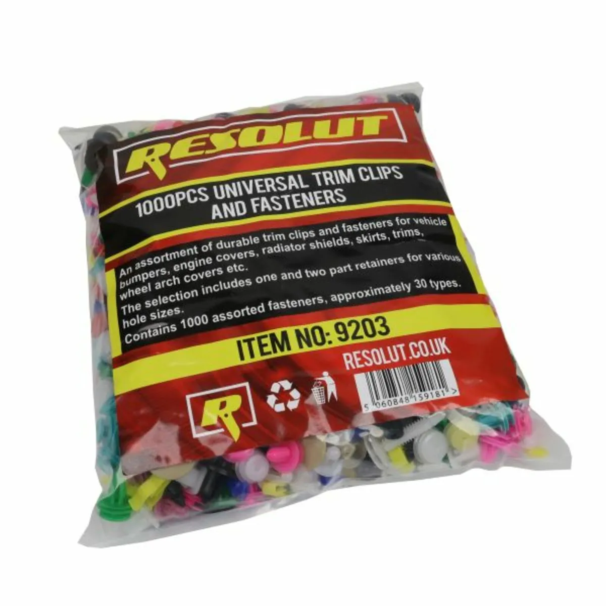 1000PC UNIVERSAL TRIM CLIPS AND FASTENERS - Image 1