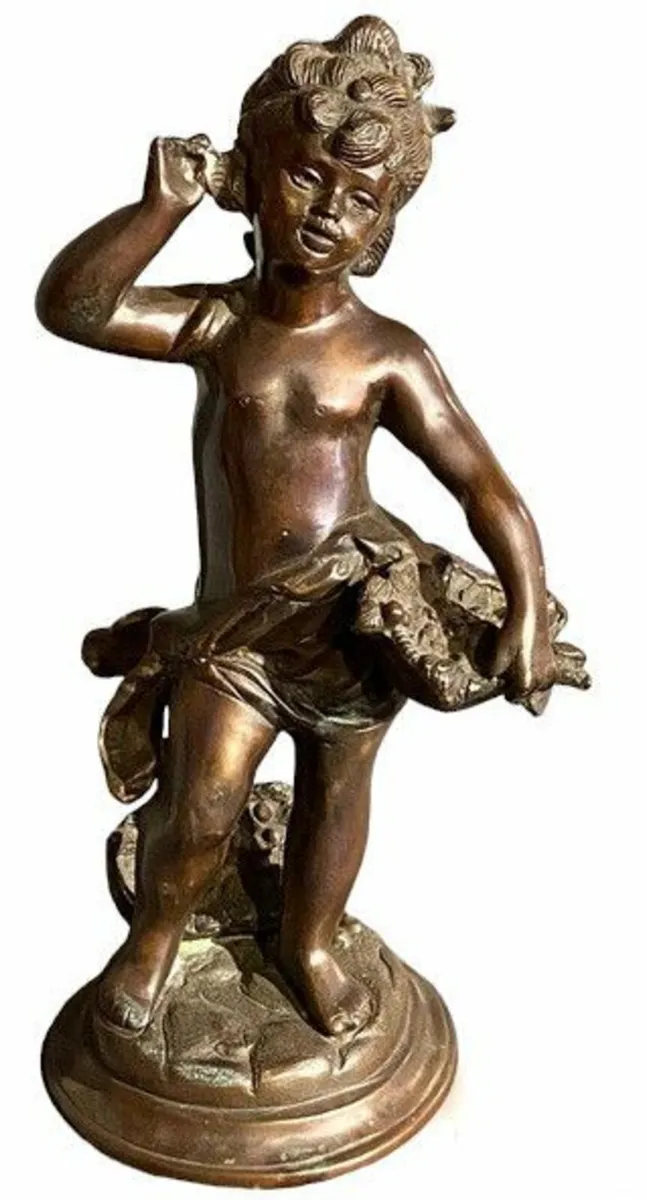Substantial Vintage Brass Figure - Image 2