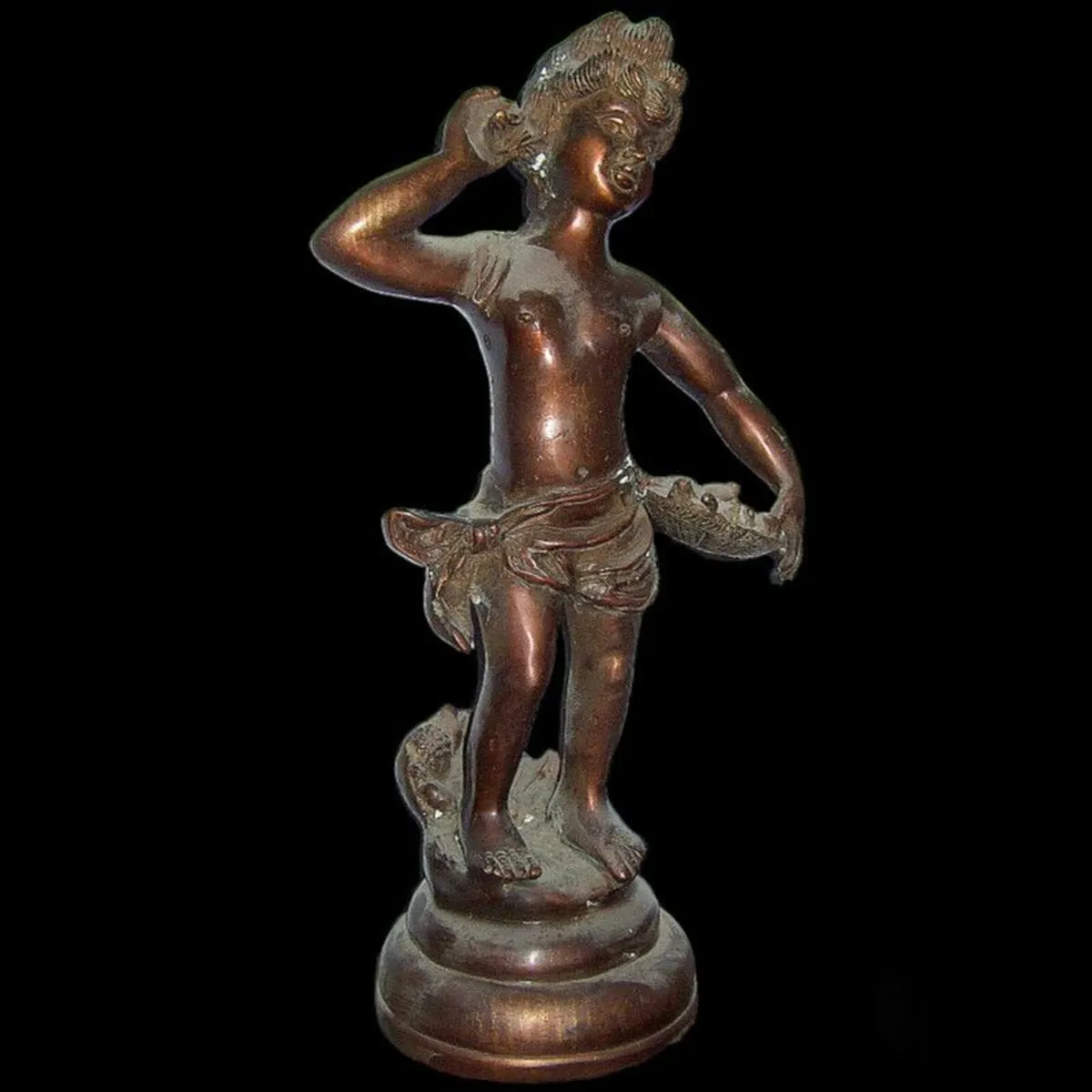 Substantial Vintage Brass Figure - Image 1