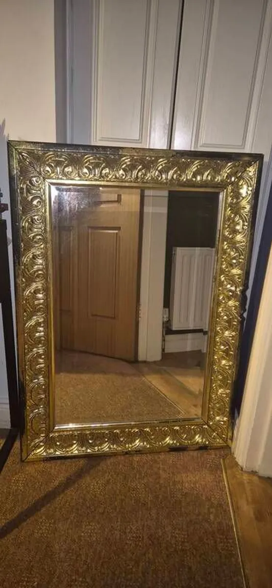 Black & Gold Mantleplace Mirror - Image 2