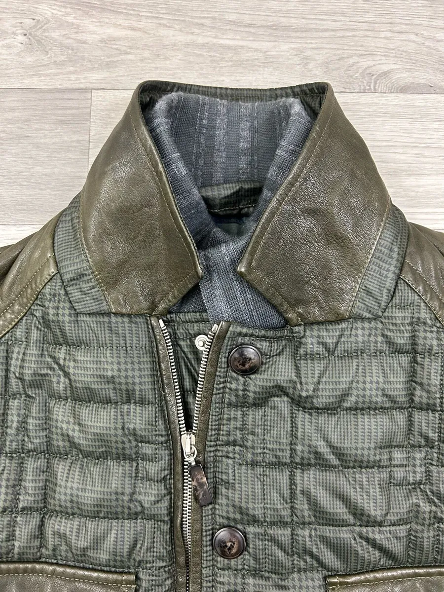 Etro Milano Quilted Partly Leather Jacket Mens XL - Image 3