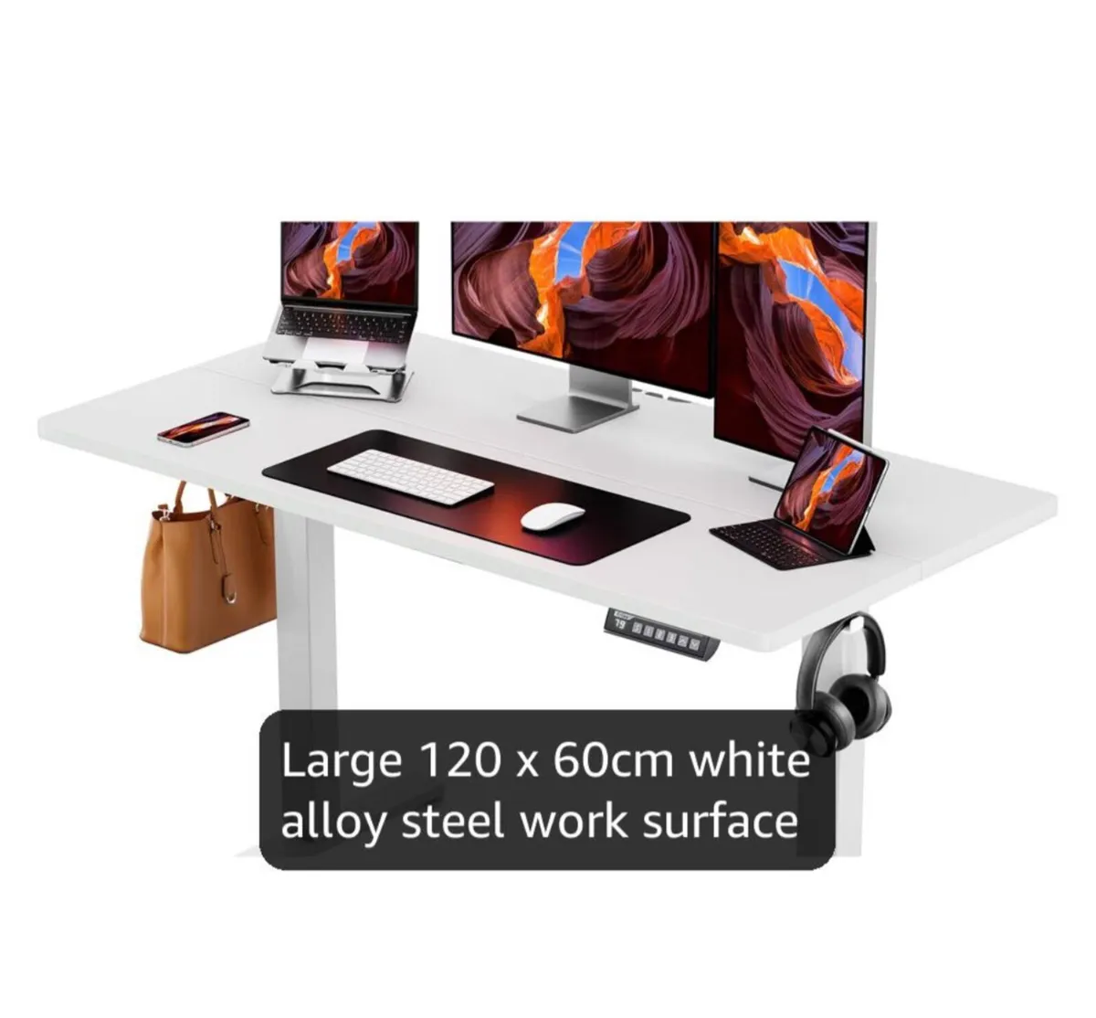 Electric Standing Desk Height Adjustable 120 x 60c - Image 3