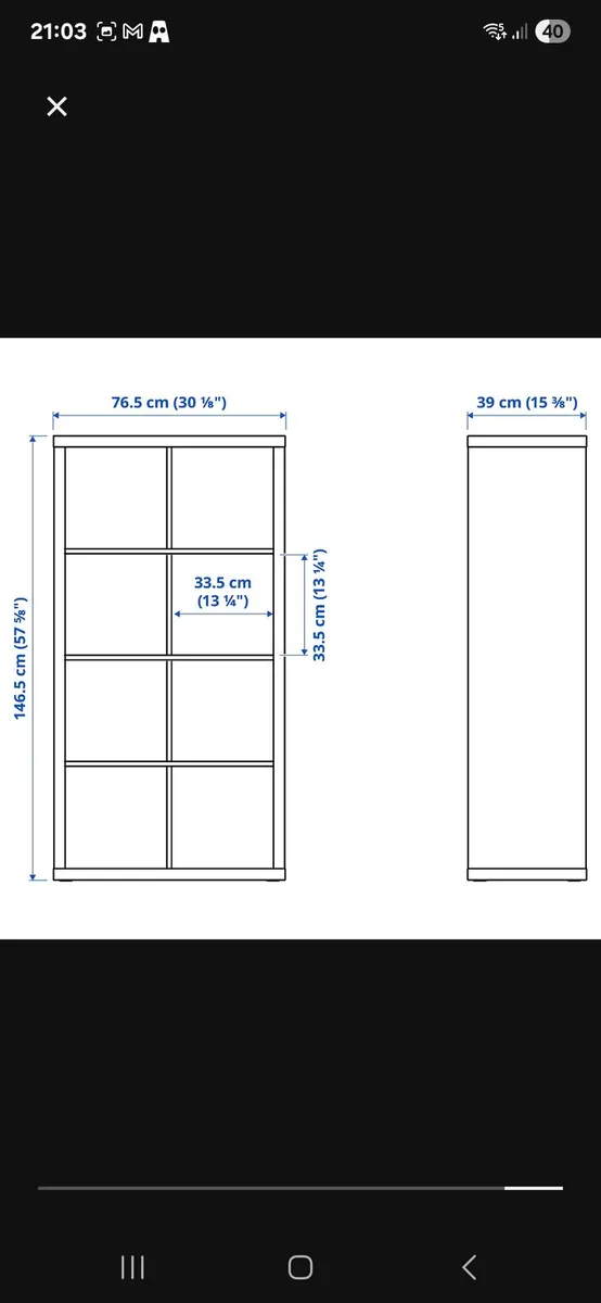 Used White KALLAX 4x2 Cube (x3) - Image 2