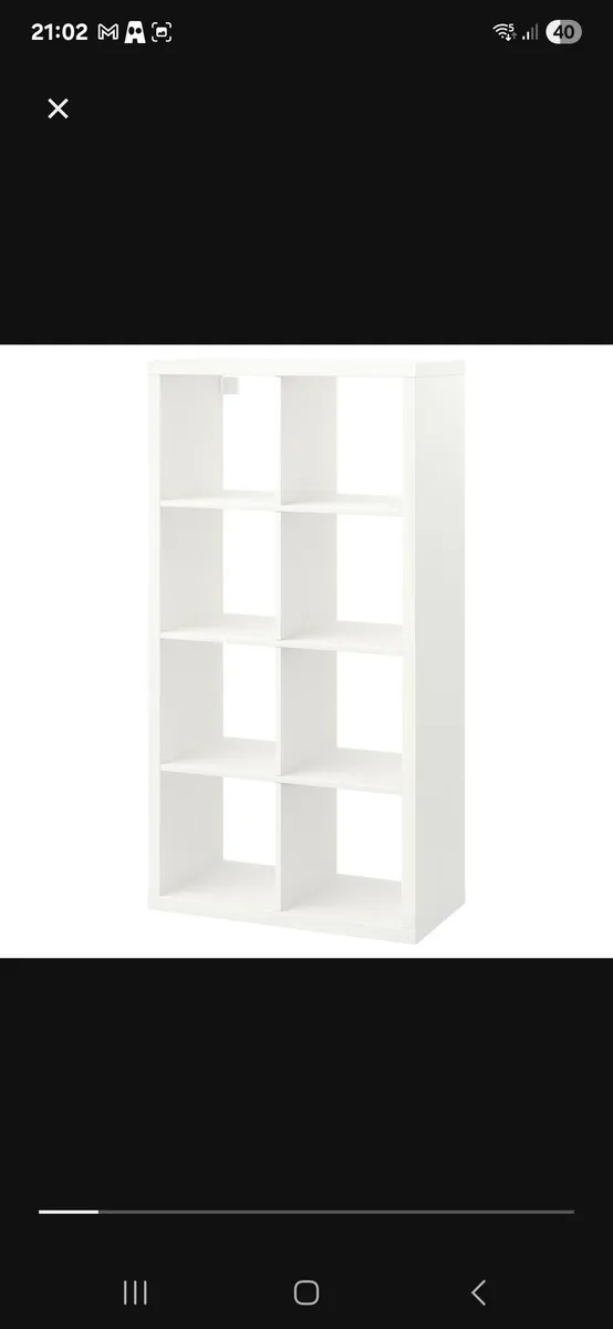 Used White KALLAX 4x2 Cube (x3) - Image 1