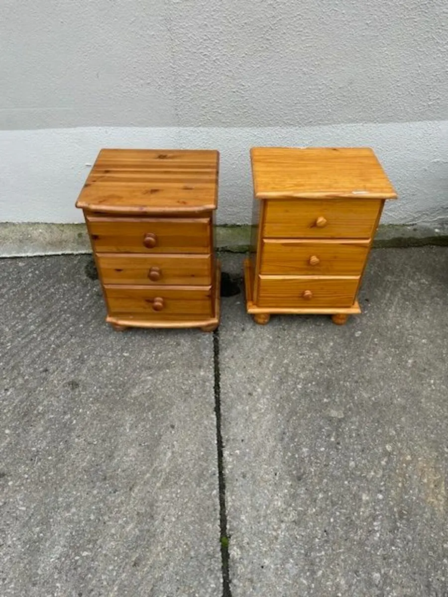 x2 Pine Bedside Lockers - Image 1