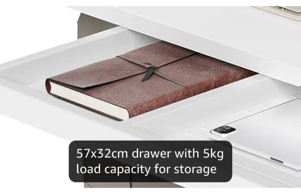Electric Standing Desk with Drawer 120 x 60 cm - Image 3